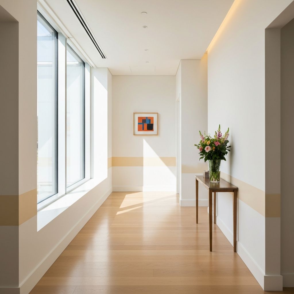 Einladender Flur mit natürlichem Licht